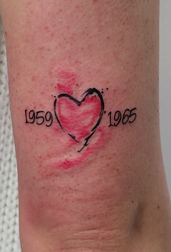 Tattoo Datums Herz