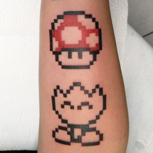 Pixel Pilz Tattoo